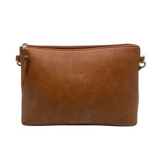 Bella Tunno Brown Leather-Style Pouch